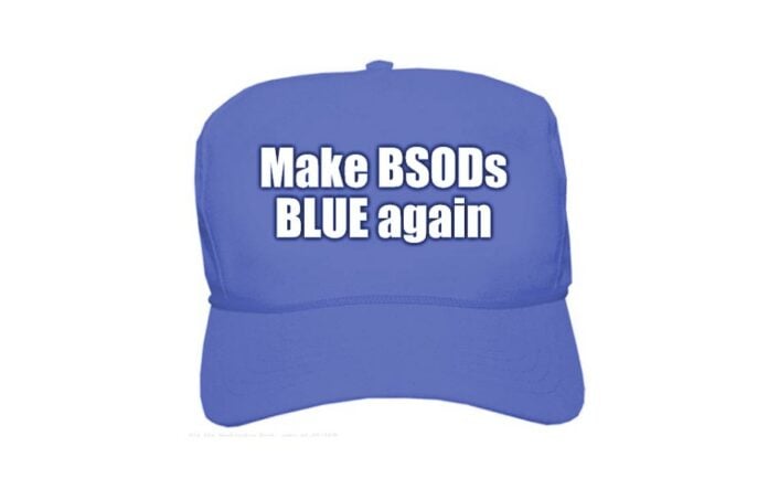 BSOD blue hat