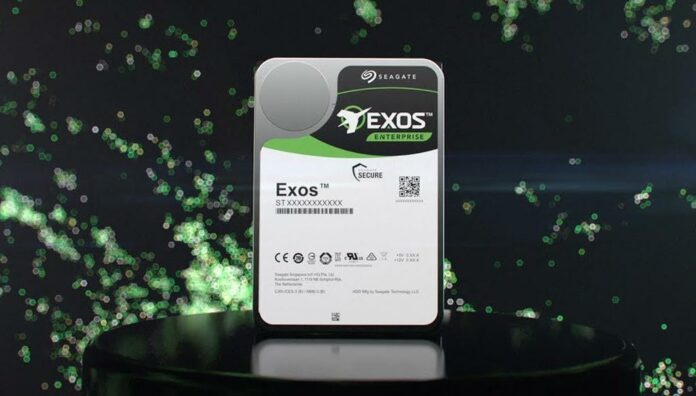 A Seagate Exos HDD