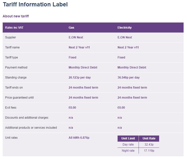 EON Next Tariff