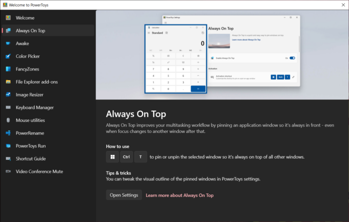 PowerToys - Always On Top