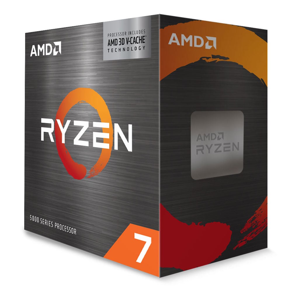 AMD Ryzen 7 5800X3D CPU in its retail box.