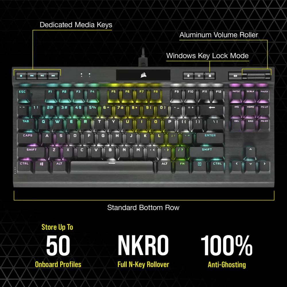 Corsair K70 RGB TKL - Top