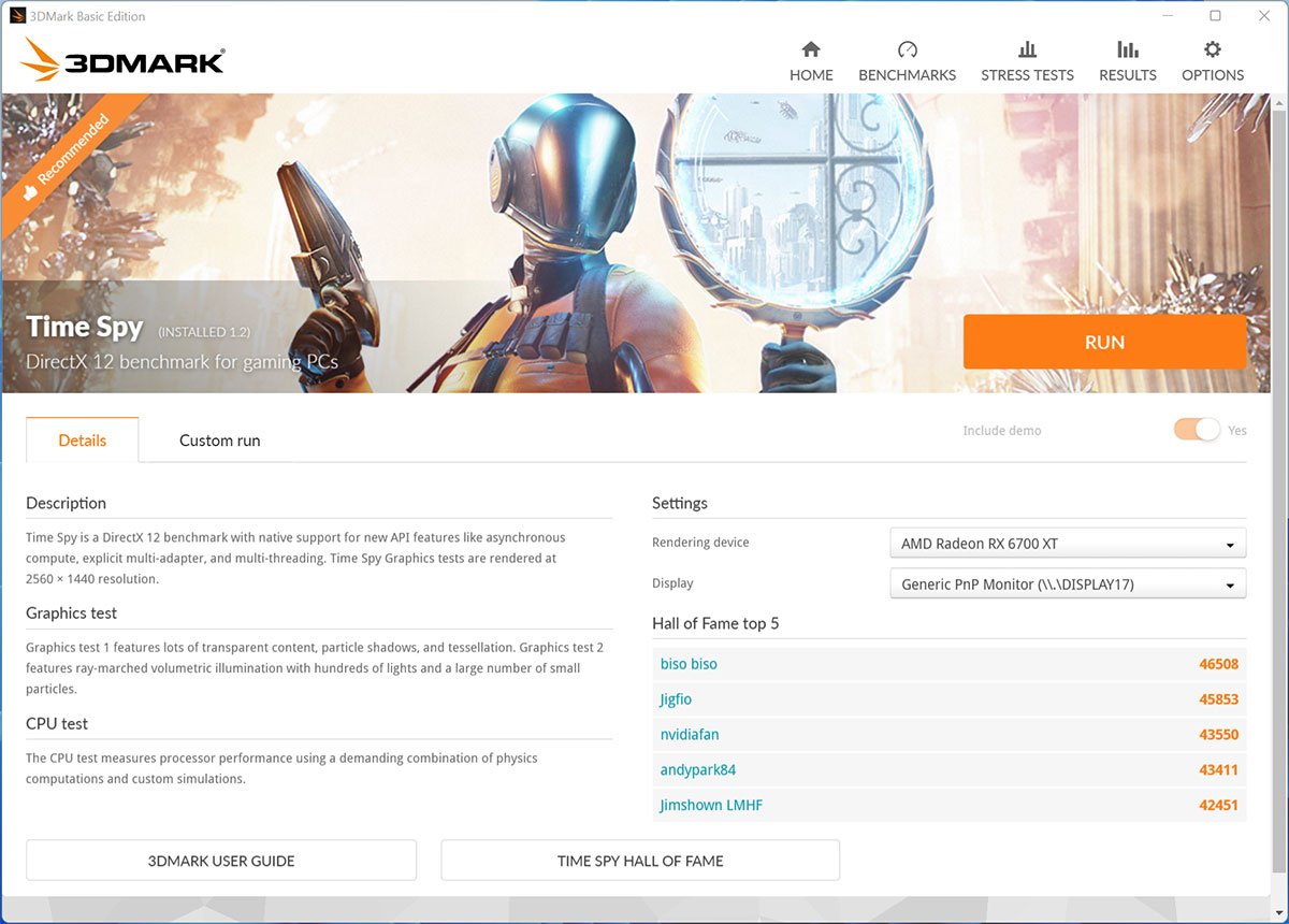 Benchmark 3DMark Storage - Epic Games Store