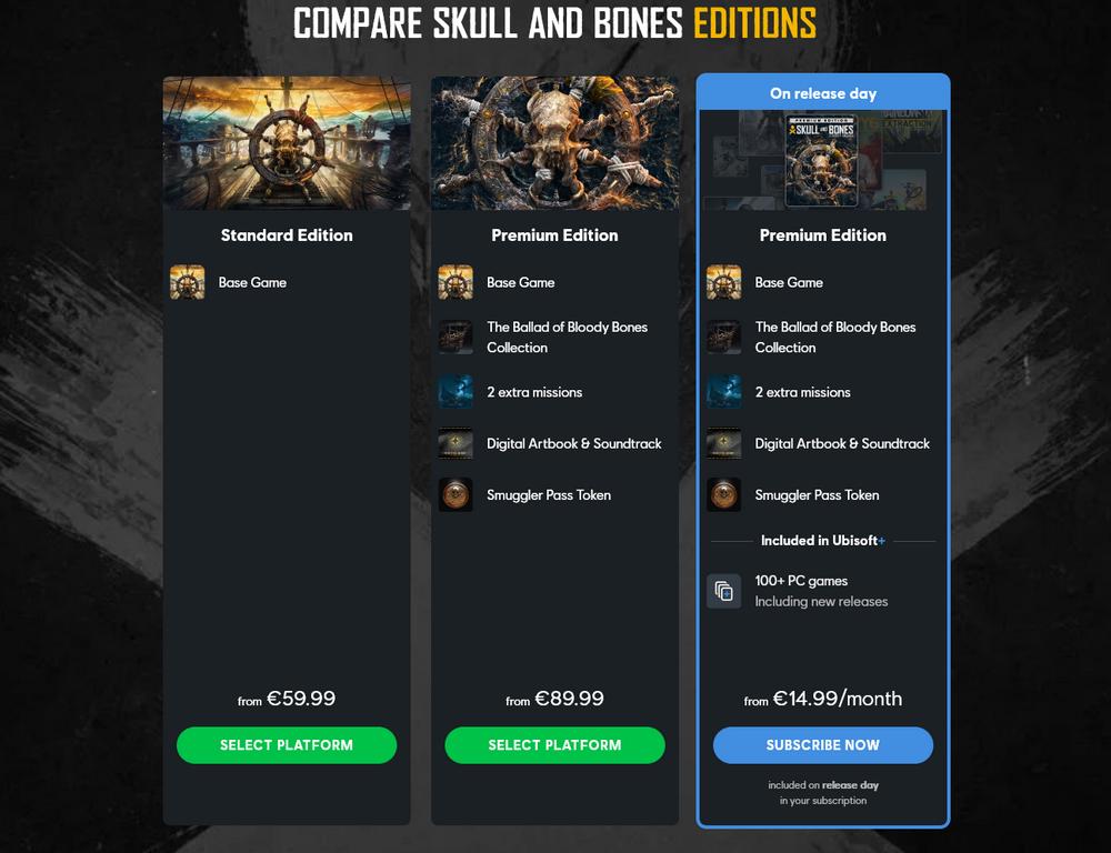 Skull and Bones - Editions