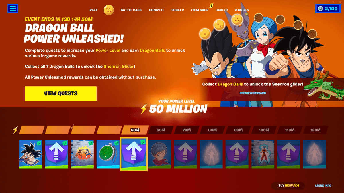 Fortnight x Dragon Ball Power Unleashed