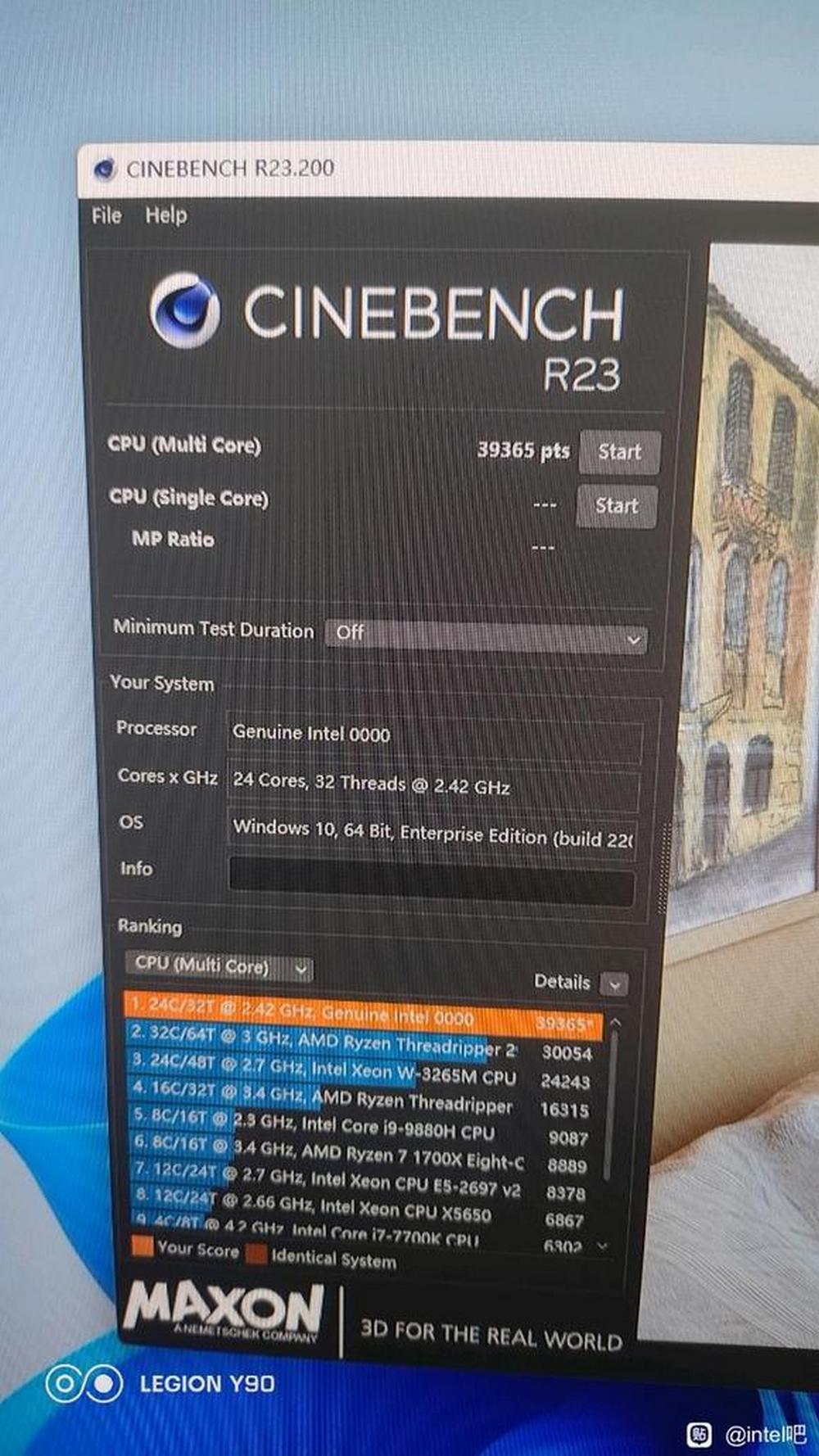 i9-13900K at 6GHz - Cinebench R23 multi-threaded score