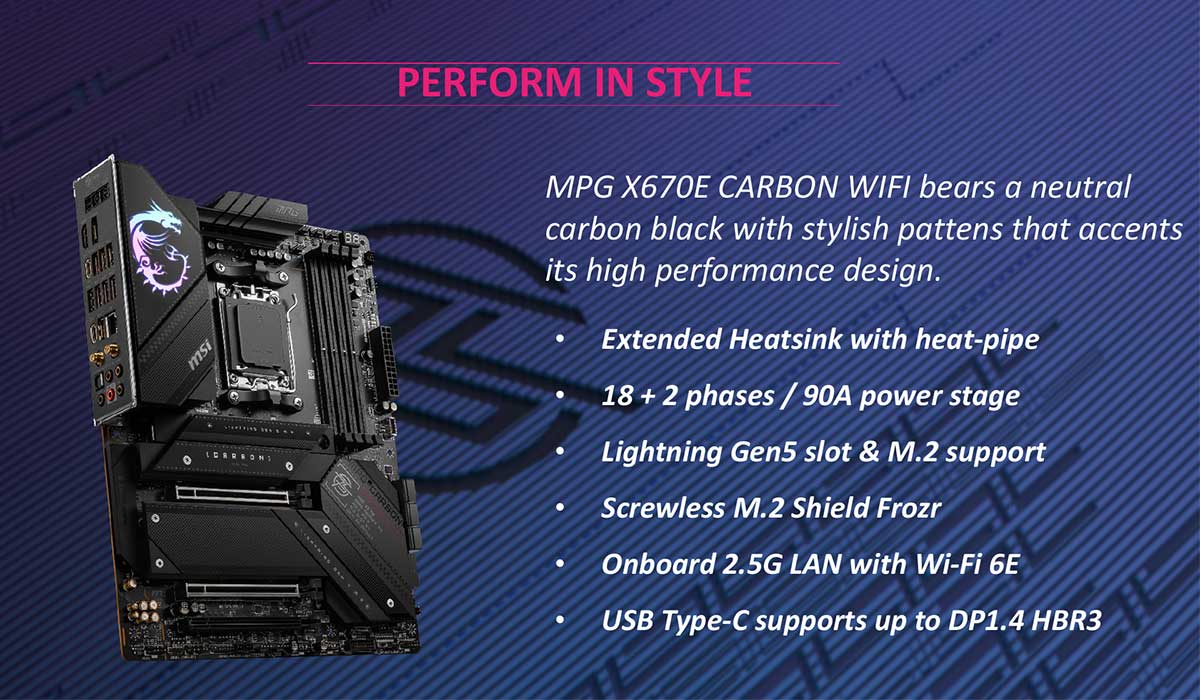 MSI MPG X670E Carbon WiFi - Features