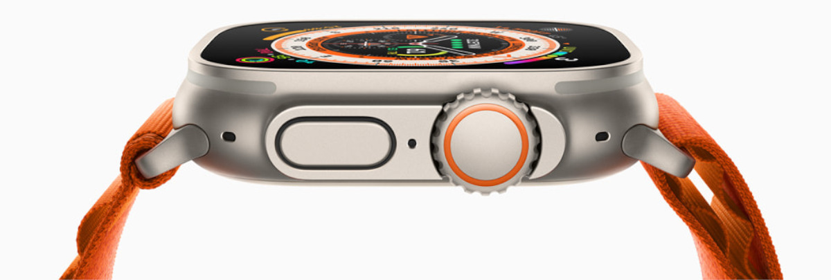 Apple Watch side profile crown