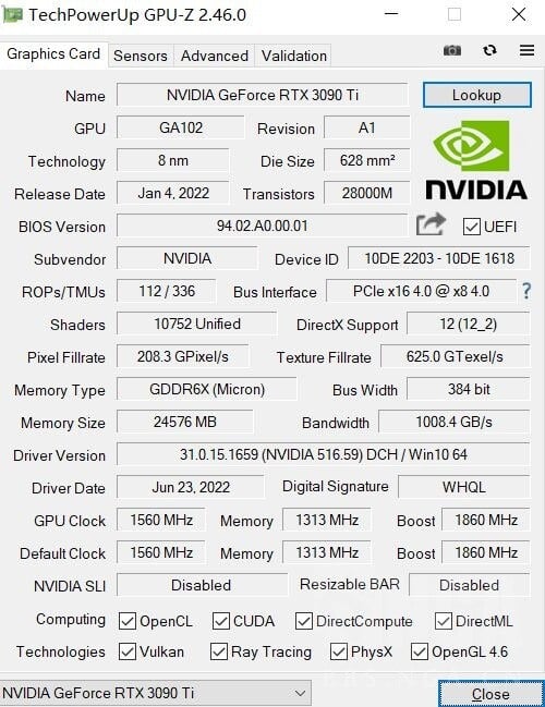 RTX 3090 Super GPUZ