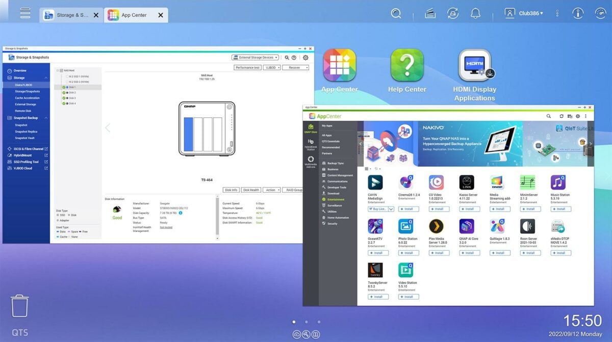 Qnap TS-464 - QTS AppCenter