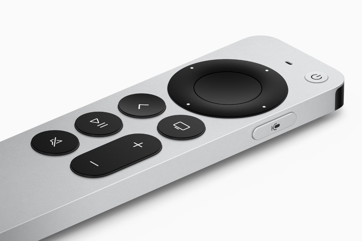 Apple 4k Siri remote close up