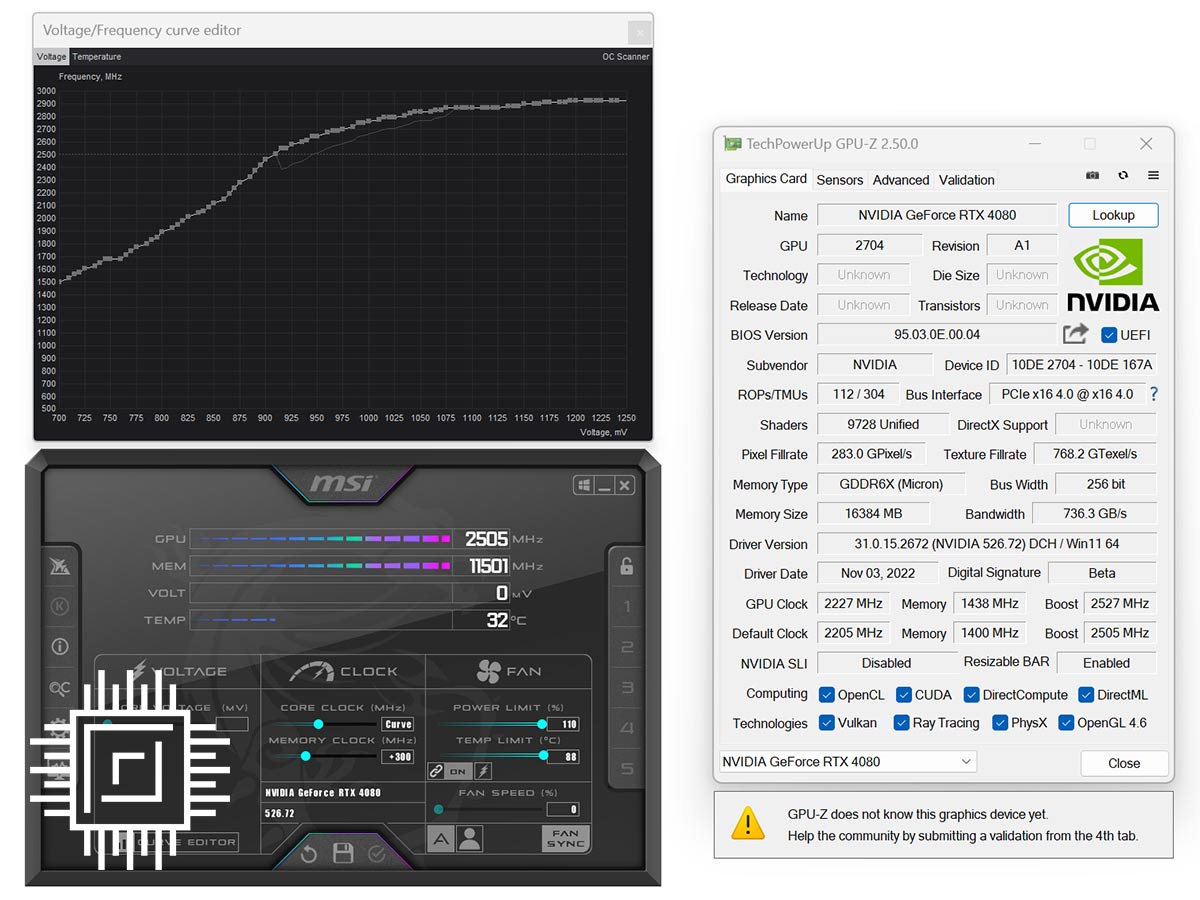 GeForce RTX 4080 overclock