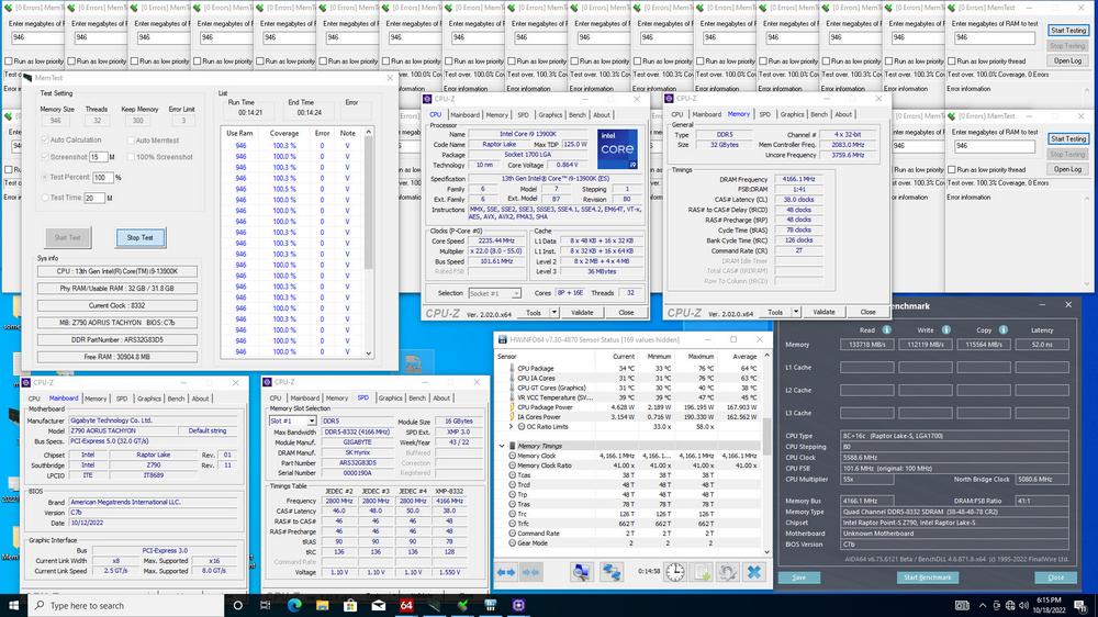 Gigabyte Z790 Aorus Tachyon - DDR5-8333 XMP