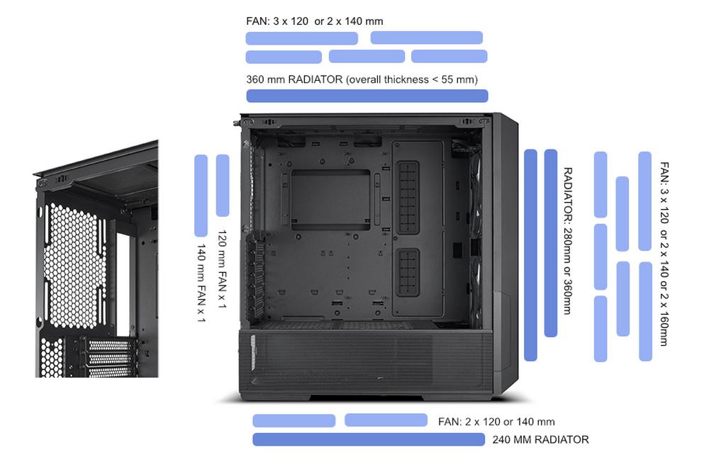 Lian Li Lancool 216 - Cooling