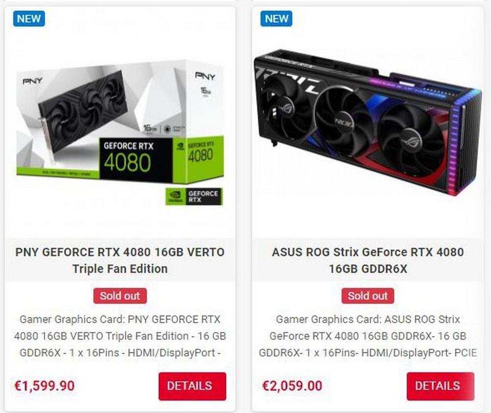 Some partner RTX 4080 16GB cards costing more than entry-level RTX