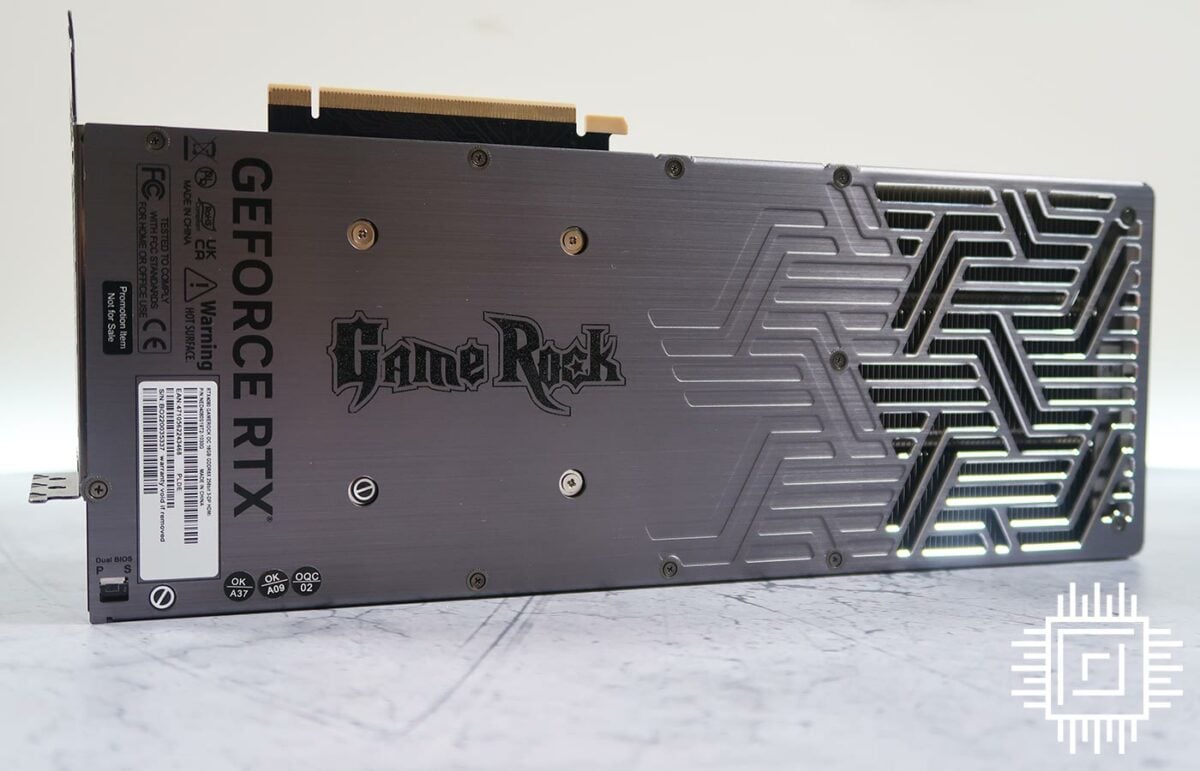 Palit GeForce RTX 4080 GameRock OC backplate