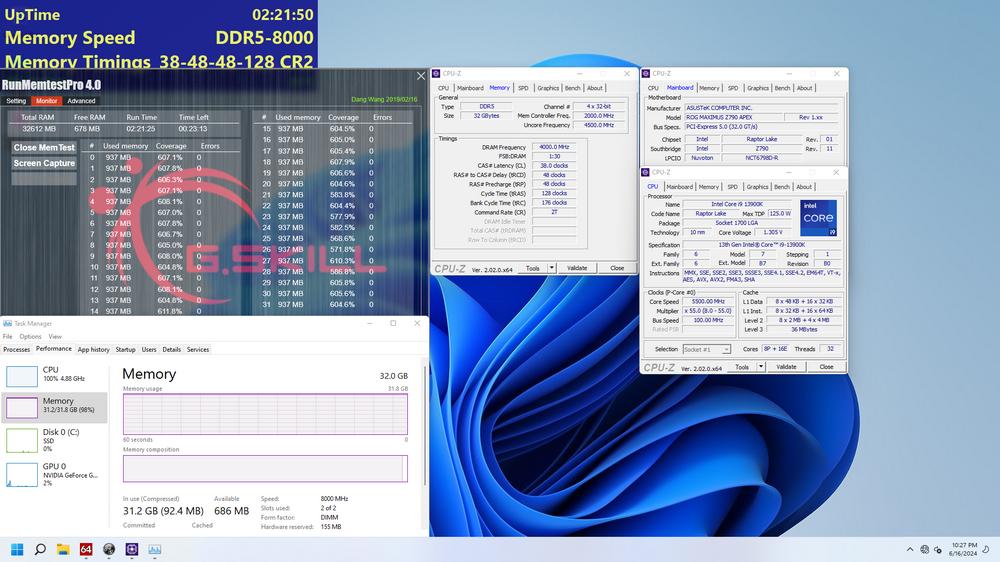 G.Skill DDR5-8000 Trident Z5 RGB - test