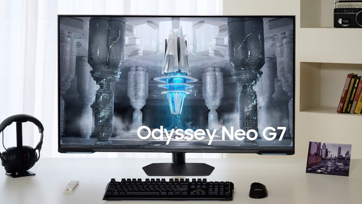 The Odyssey Neo G7 is Samsung's first flat Mini-LED display, and it's ...