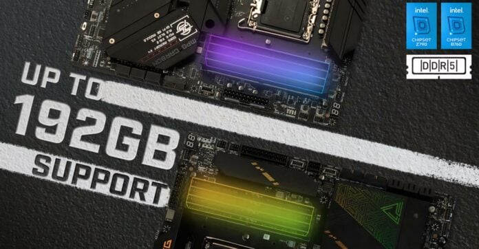 MSI boards support 192GB RAM