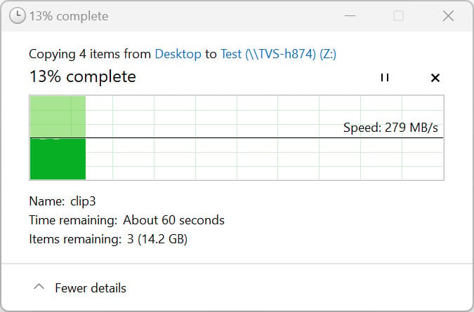 TVS-h874 File Transfer