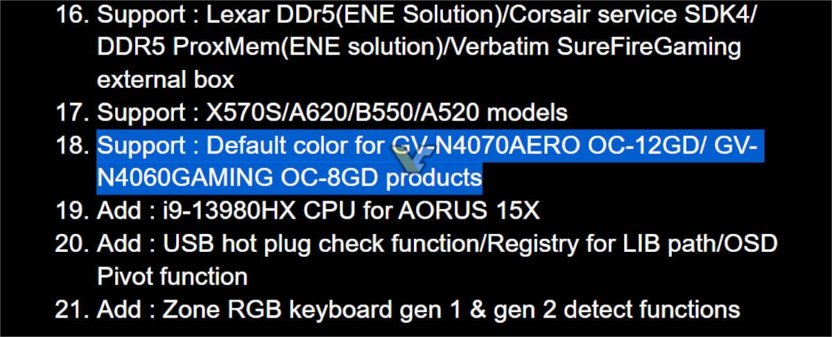 Gigabyte RTX 4060 and 4070 leak by Videocardz