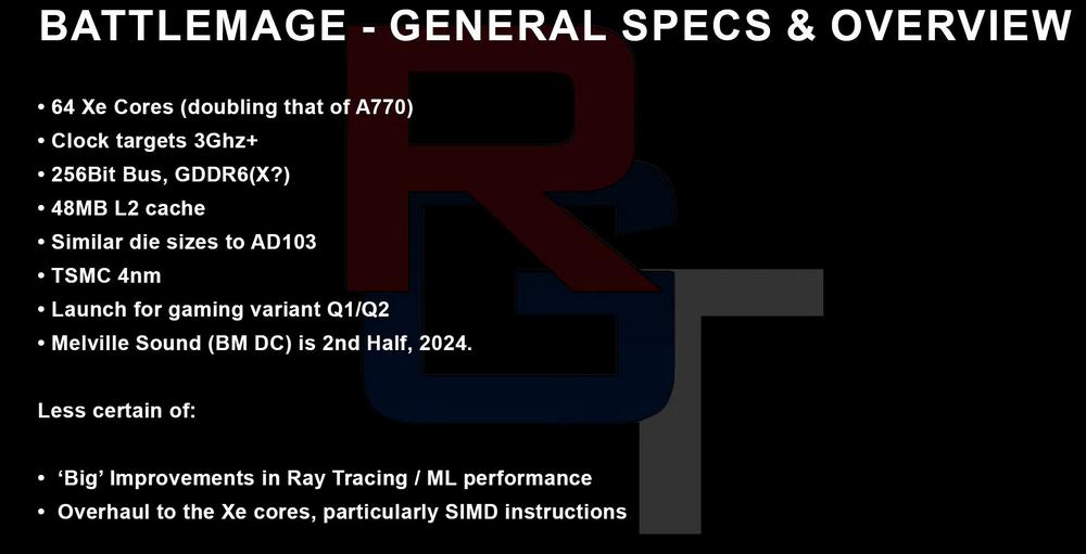 Intel Battlemage Specs