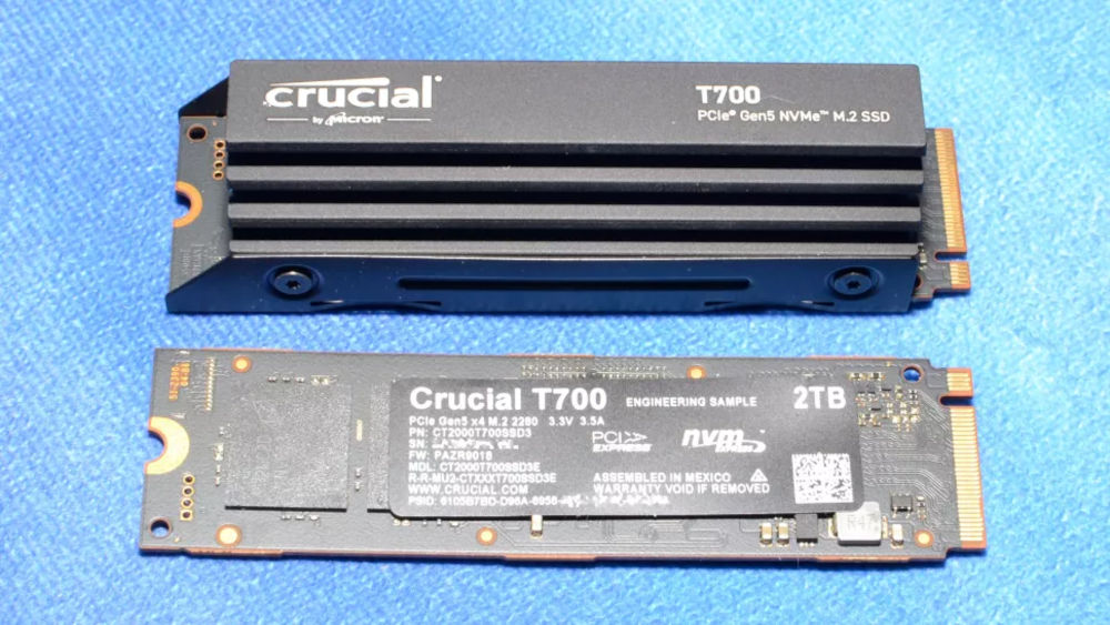 Crucial T700 2TB PCIe Gen5 NVMe M.2 SSD, CT2000T700SSD3