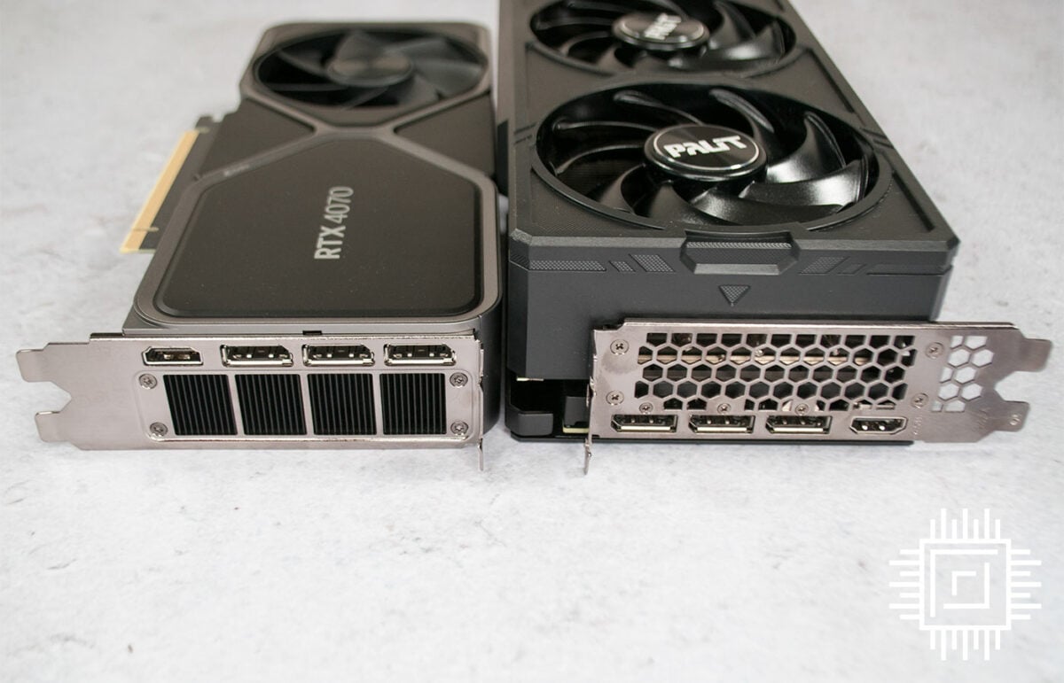 Palit GeForce RTX 4070 JetStream vs. Founders Edition