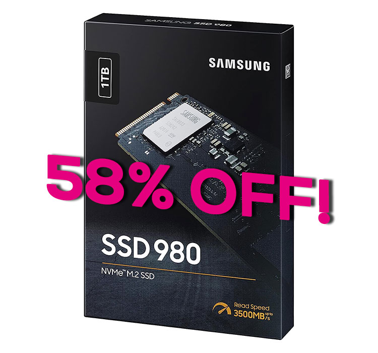 Deal of the day Samsung's reliable 1TB SSD 980 is now better than half