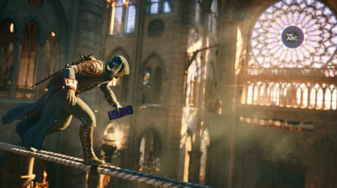 Arno Victor Dorian, Assassin's Creed Unity protagonist inside Notre-Dame de Paris Cathedral