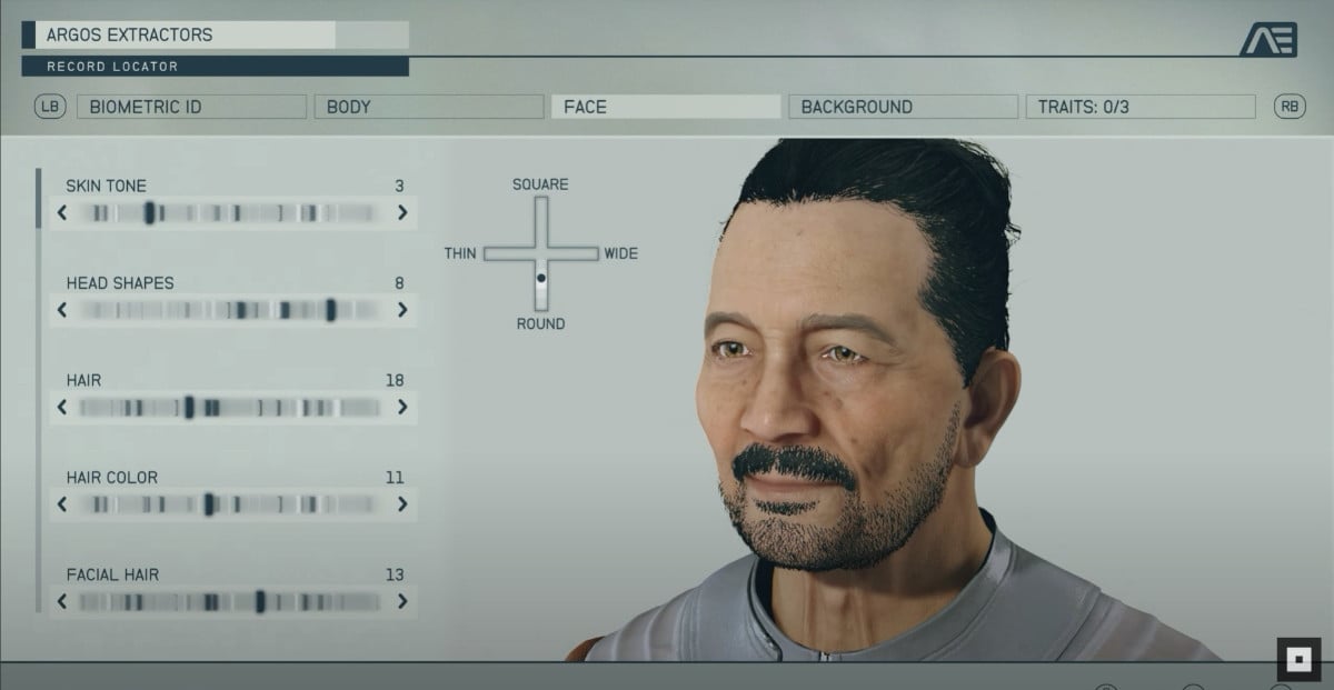 Character Creation Face