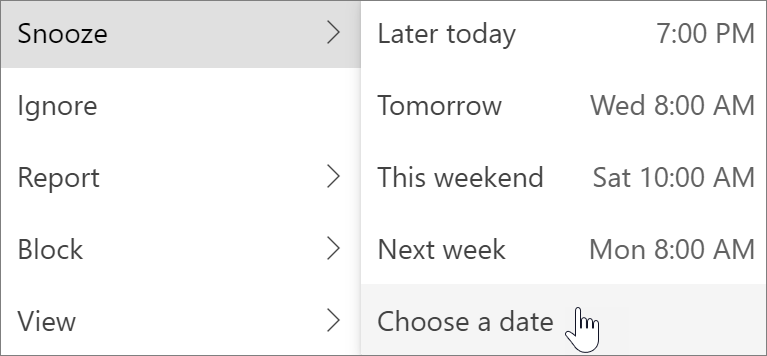 Outlook for Windows - Snooze