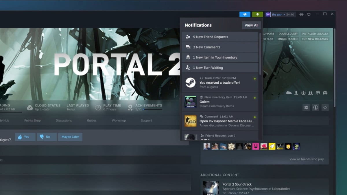 Steam Notifications