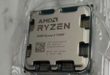 Ryzen 5 7500F CPU in its packaging