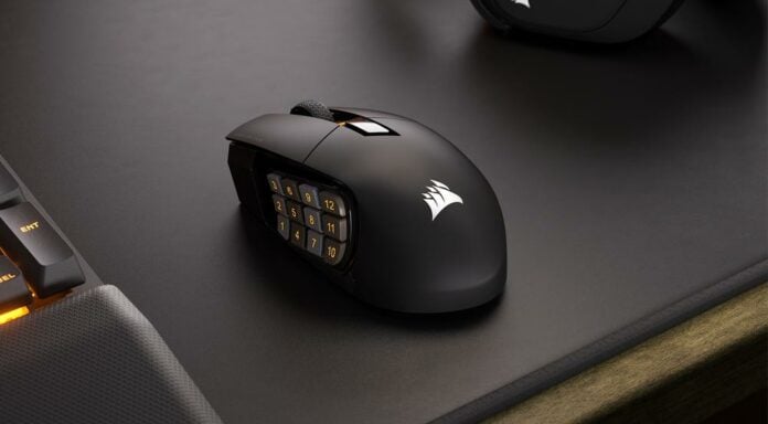 Corsair Scimitar Elite Wireless MMO gaming mouse