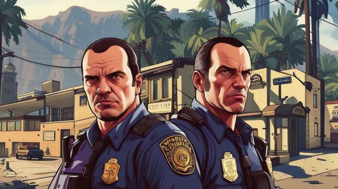 Grand Theft Auto V police officers