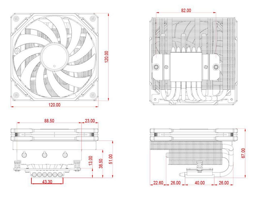 ID-Cooling IS-67-XT - Size