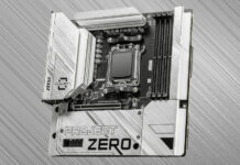 MSI B650M Project Zero motherboard with connectors on the back