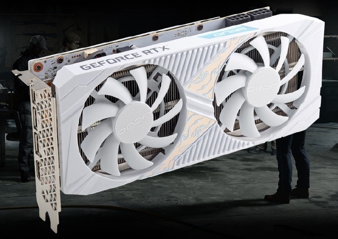 Onda Aegis RTX 3060 Ti 8GB GDDR6X white dual-slot graphics card Onda Aegis RTX 3060 Ti 8GB GDDR6X white dual-slot graphics card