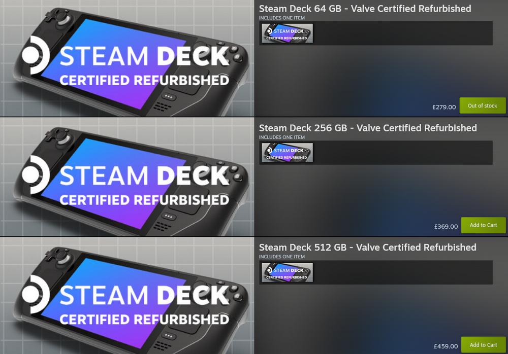 Refurbished Steam Deck Pricing