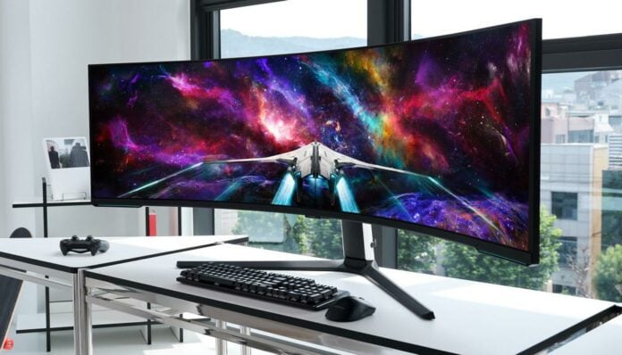 Samsung Odyssey Neo G9 57in Dual-UHD 240Hz gaming monitor Samsung Odyssey Neo G9 57in Dual-UHD 240Hz gaming monitor