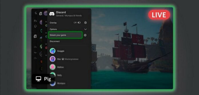 Xbox streaming via Discord