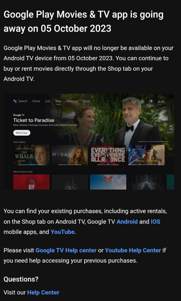 Say farewell to the Google Play Movies & TV app on Android TV | Club386