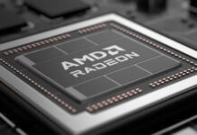 A graphic of an AMD Radeon chipset.