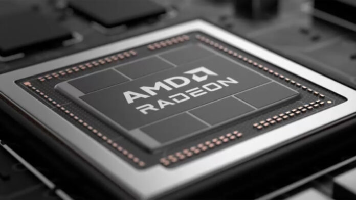 A graphic of an AMD Radeon chipset.