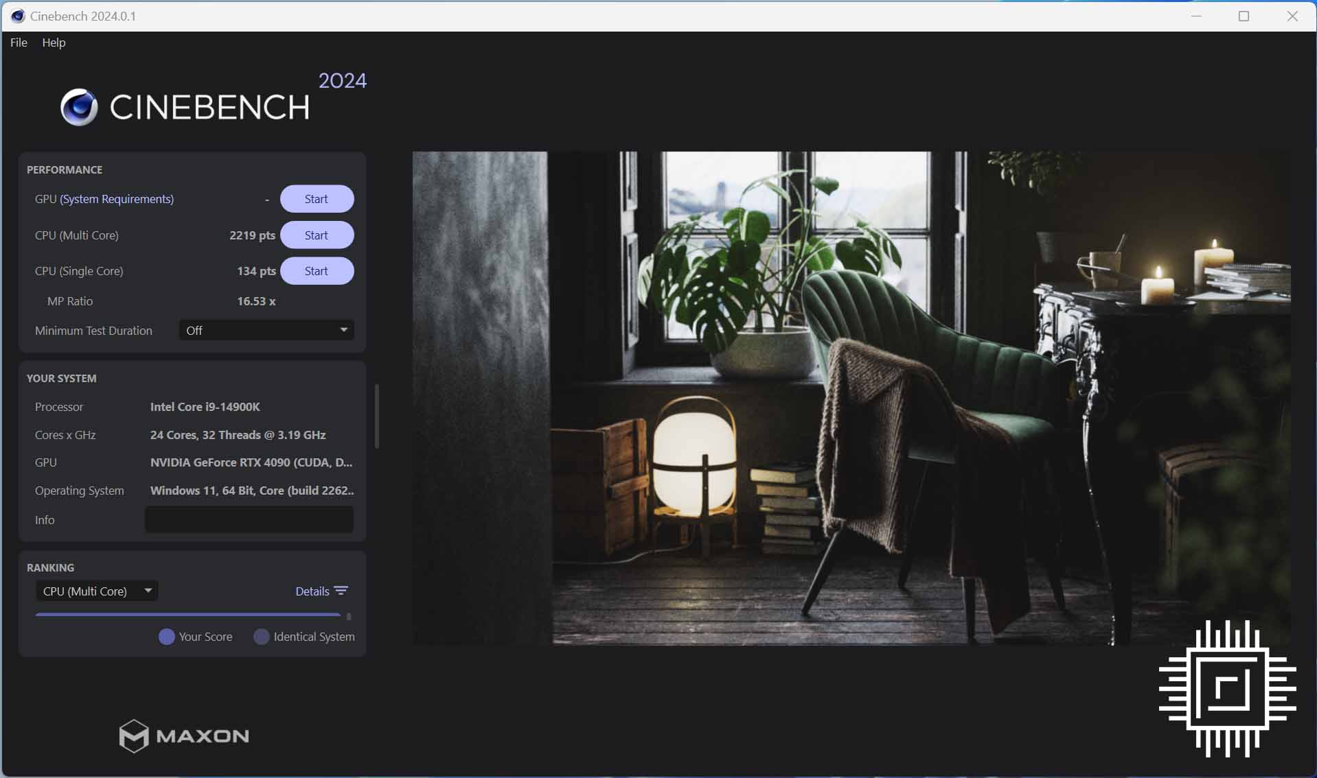 ASRock Z790 Nova WiFi Cinebench R24
