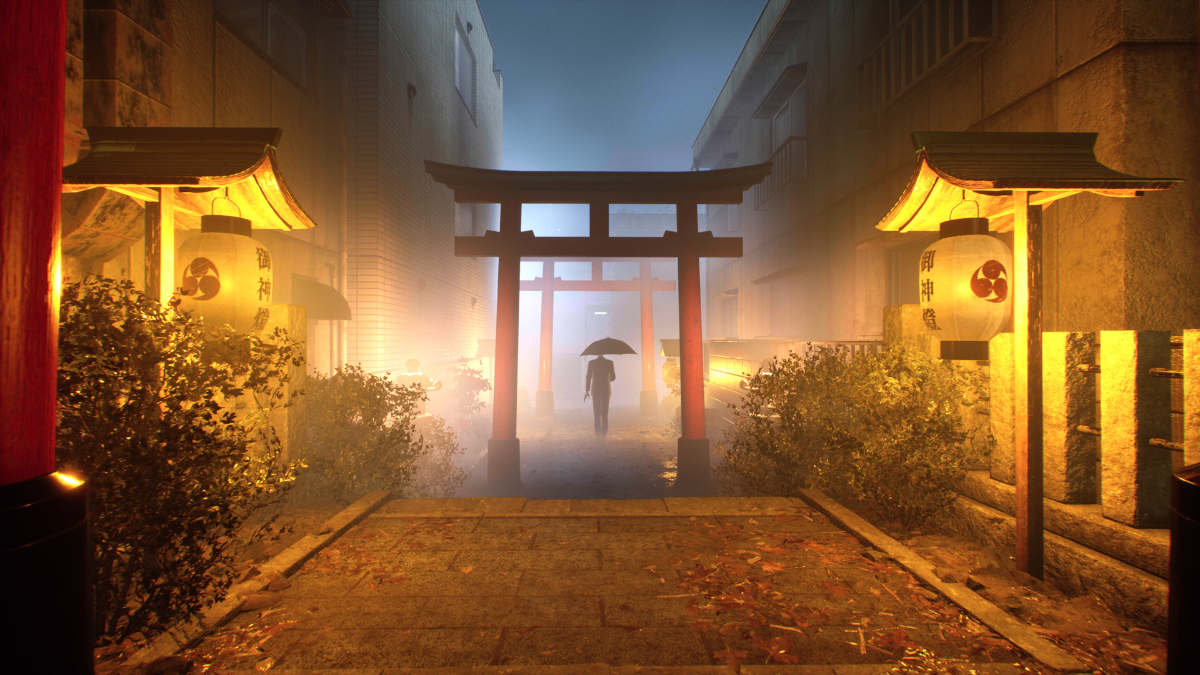 GhostWire-foggy-street-umbrella-enemy
