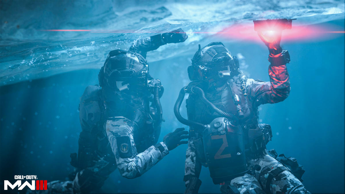 MW3 Screenshot of underwater sequence