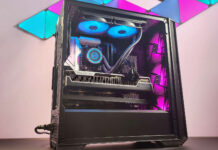 The PCSpecialist Odin TX gaming PC stands tall, imposing compared to most systems.