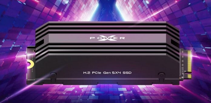 Silicon Power XS80 PCIe Gen 5 SSD with passive cooler